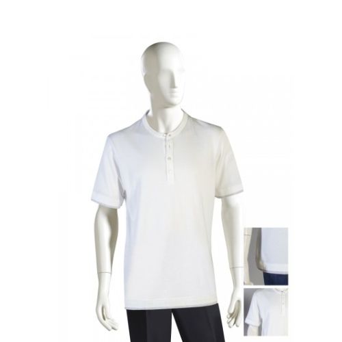 áo thun polo đồng phục màu trắng cổ tròn