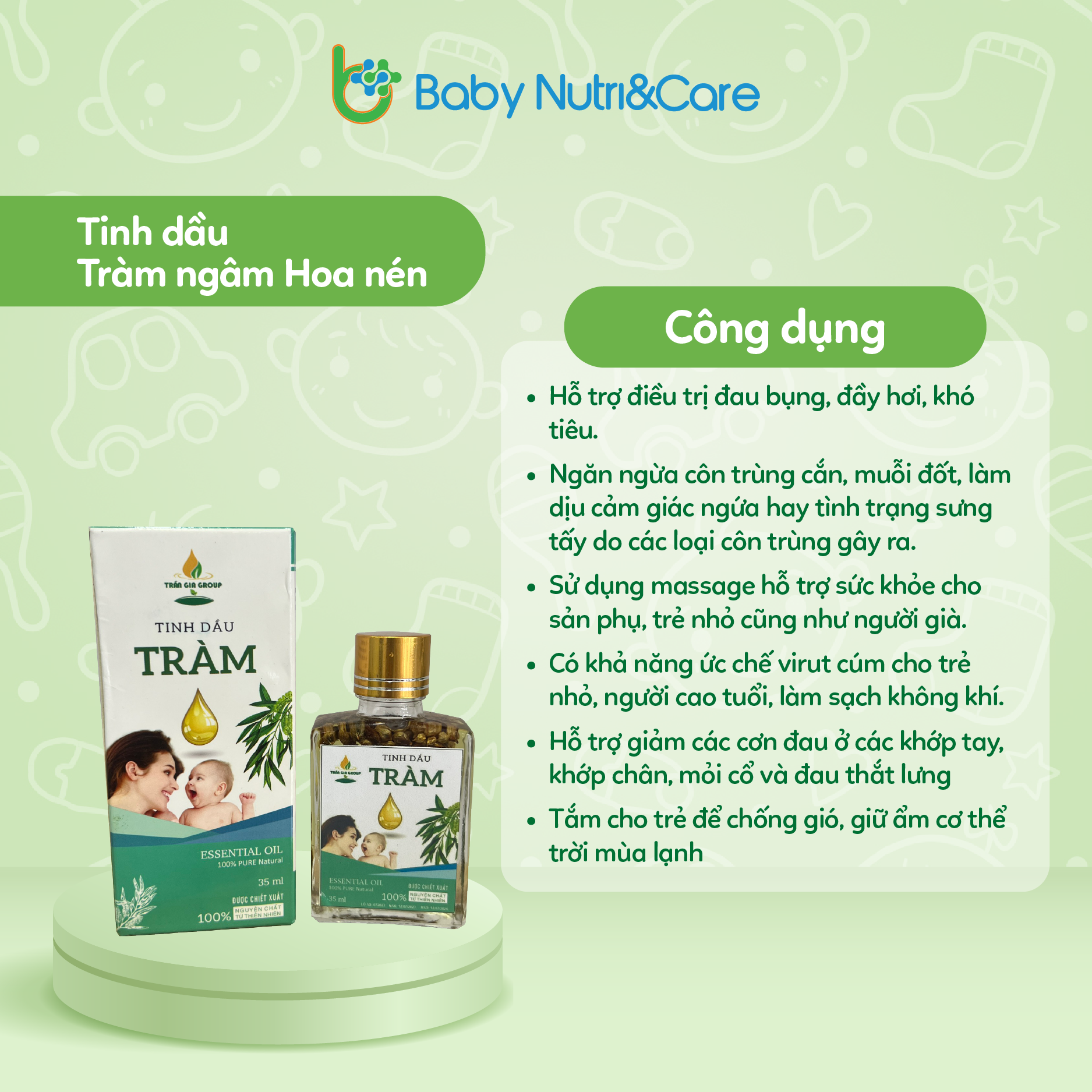  Tinh dầu Tràm hoa nén 