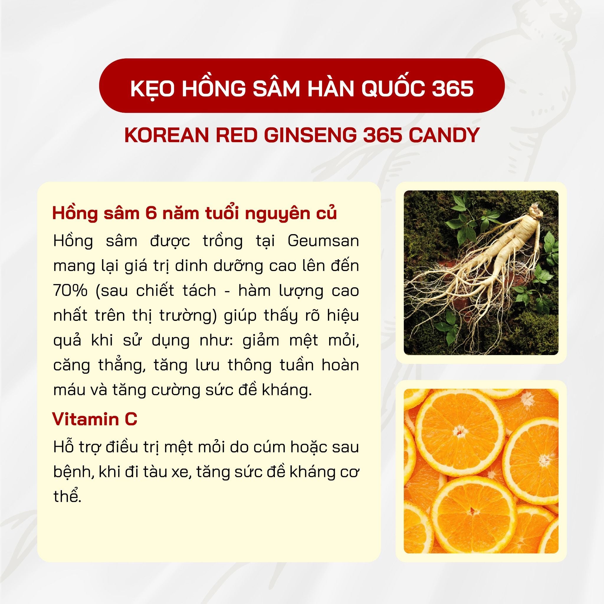  Kẹo Hồng Sâm Vitamin 