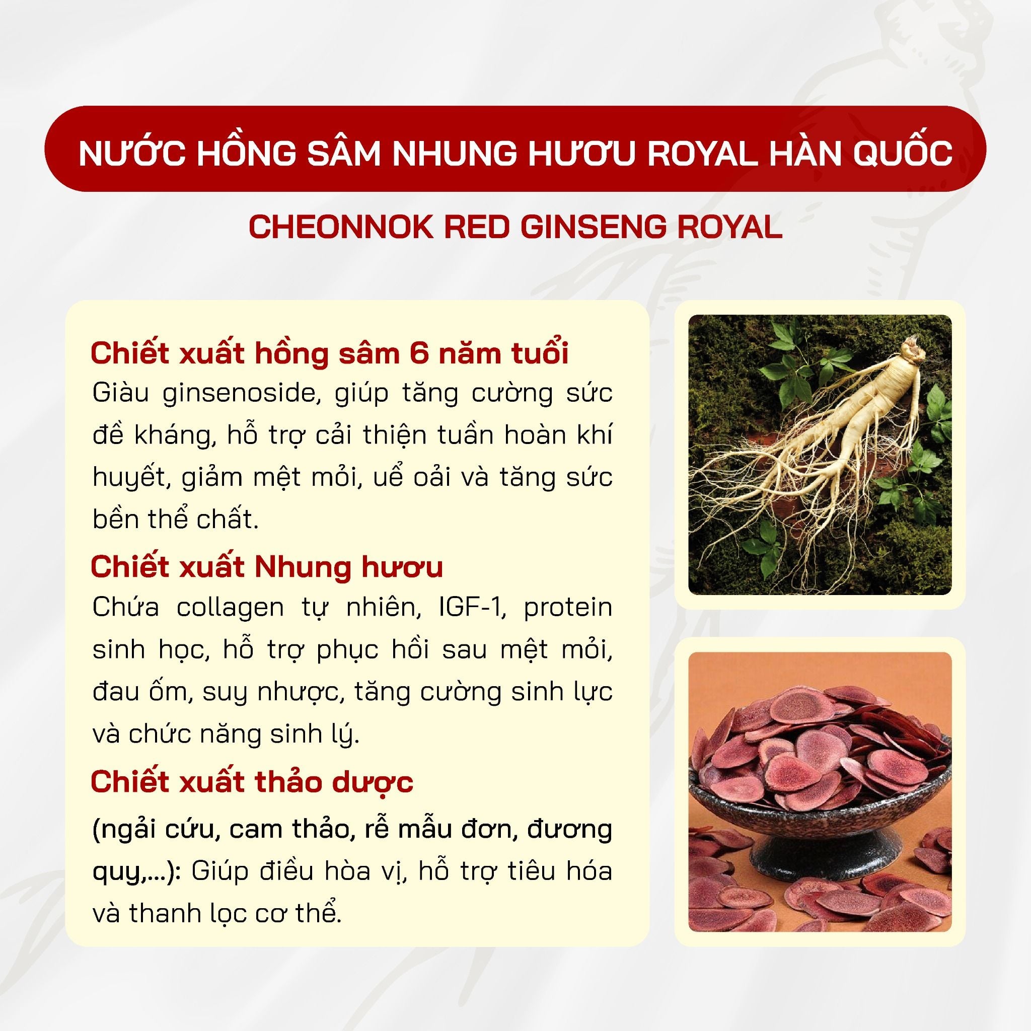  Nước Hồng Sâm Nhung Hươu 
