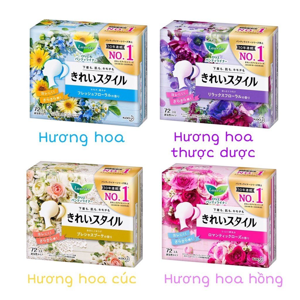  Băng vệ sinh Laurier hàng ngày 72 miếng 