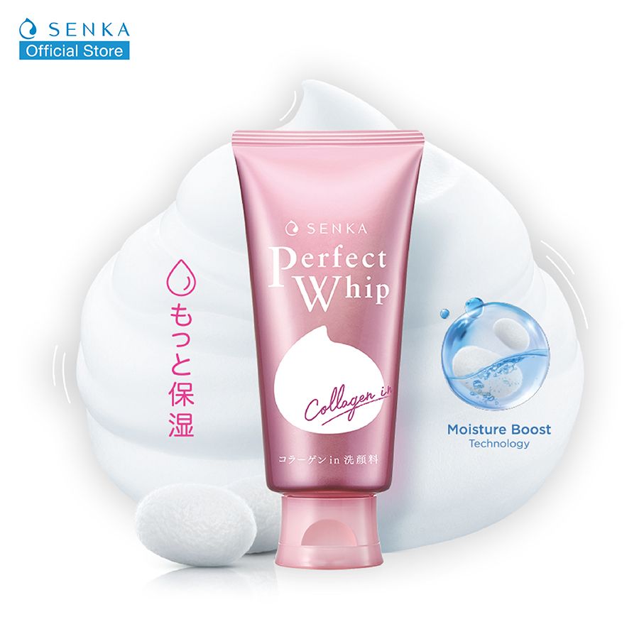  MP Sữa rửa mặt Senka Perfect Whip hồng 