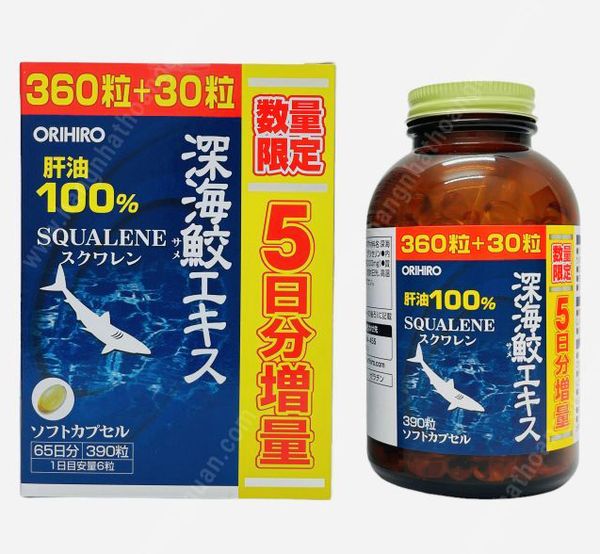  TP Orihiro Sụn vi cá mập 
100% Squalene 390v 