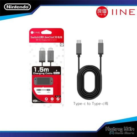  Cáp Type C Cho Nintendo Switch 2 Chính Hãng IINE L1139 