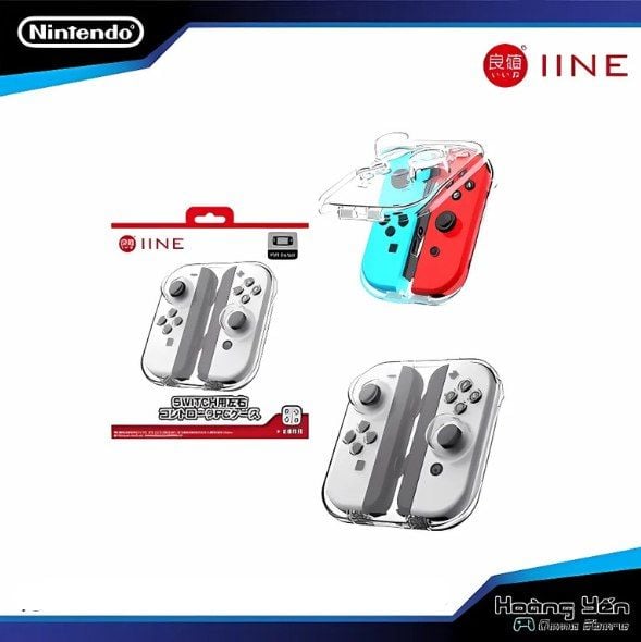  Hộp cứng trong suốt bảo vệ Joy-con đóng mở bằng nam châm từ tính cho Nintendo Switch IINE 