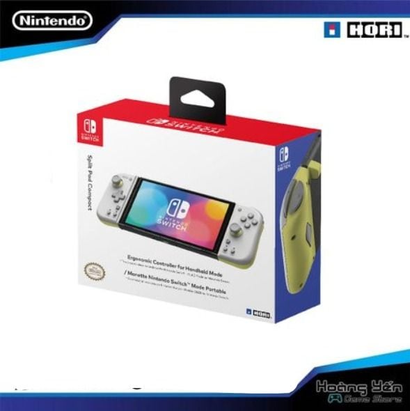  Tay Cầm Hori Split Pad Compact Light Gray & Yellow 