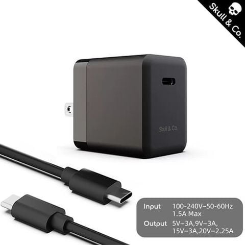  Củ Sạc Nhanh Skull & Co Cho Nintendo Switch Oled/ Switch V2/ Switch Lite/ Máy Tính Bảng/ Điện Thoại 45W 
