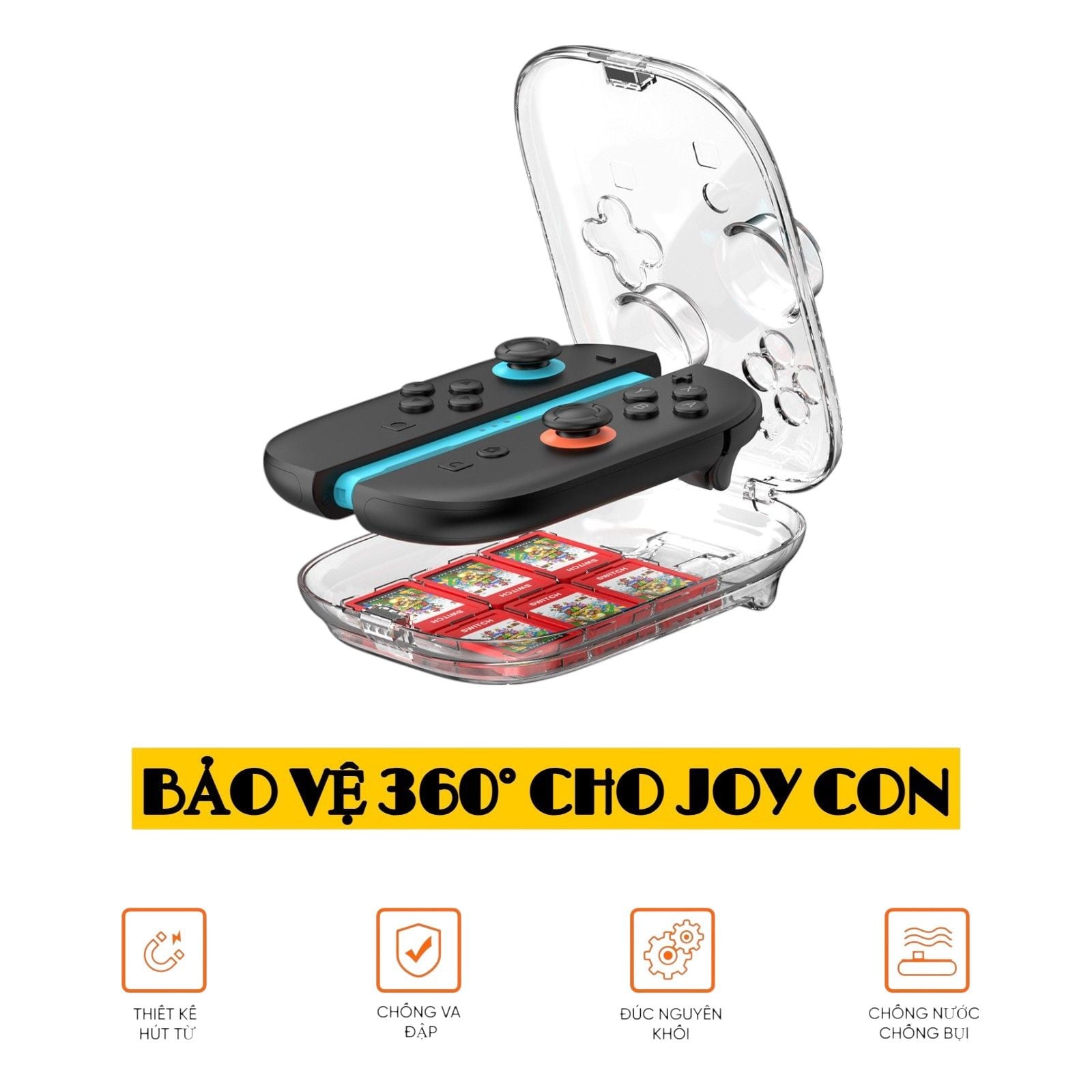  Hộp Cứng Đựng Joy-con đóng mở bằng nam châm từ tính cho Nintendo Switch 2 JYS NS-2311 