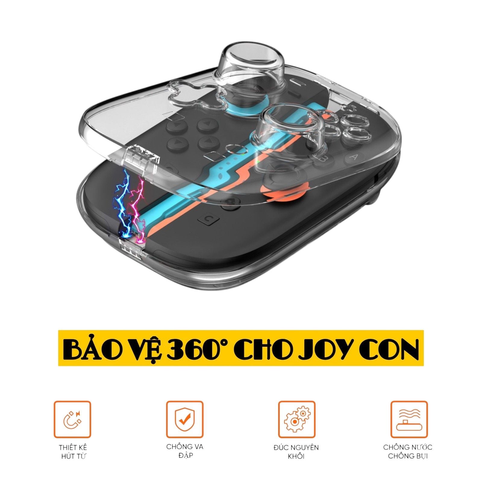  Hộp Cứng Đựng Joy-con đóng mở bằng nam châm từ tính cho Nintendo Switch 2 JYS NS-2311 
