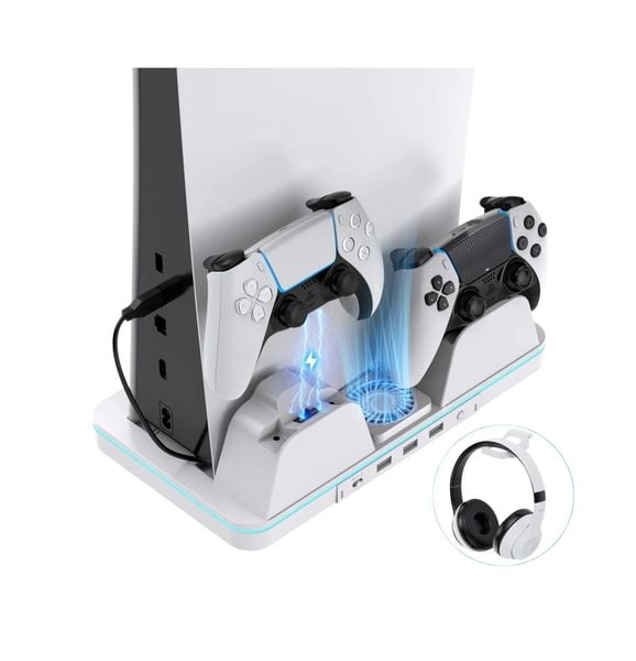  Đế Tản Nhiệt Sạc Đa Năng Cho Máy Ps5 Pro/ Slim/ Fat IINE L1061 