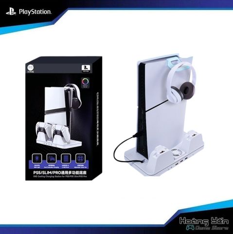  Đế Tản Nhiệt Sạc Đa Năng Cho Máy Ps5 Pro/ Slim/ Fat IINE L1061 