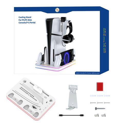  Đế Tản Nhiệt Đa Năng Ps5 Slim và Fat kèm Sạc Portal và Tay Ps5 JYS P5201 