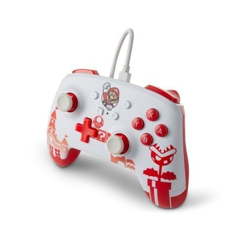  Tay Cầm Có Dây cho Nintendo Switch PowerA phiên bản Mario Red/White 