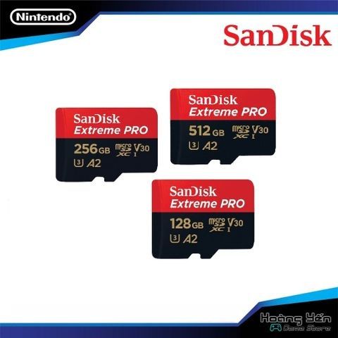 Thẻ nhớ MicroSDXC SanDisk Extreme Pro 128GB/256GB/512GB A2 ~ 190MB/s - Bảo hành 5 năm 