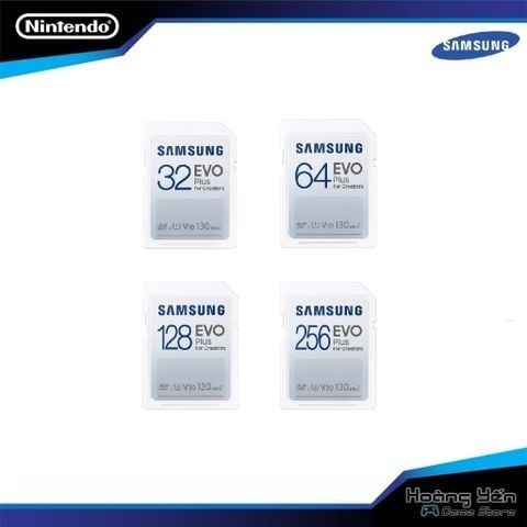  Thẻ Nhớ SDXC Samsung 32GB 64GB 128GB Evo Plus 4K cho Máy Ảnh, Máy Quay Phim 