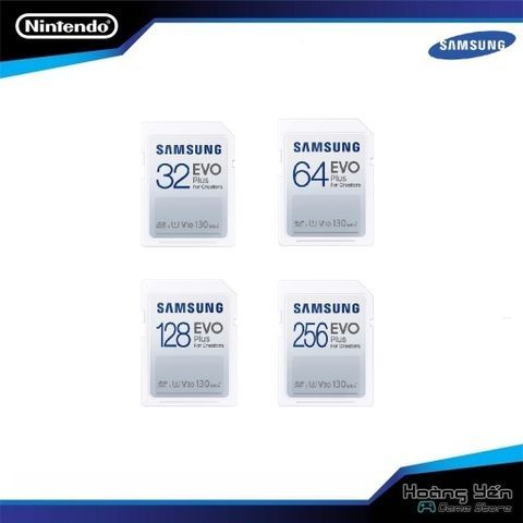  Thẻ Nhớ SDXC Samsung 32GB 64GB 128GB Evo Plus 4K cho Máy Ảnh, Máy Quay Phim 