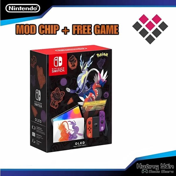  Máy Nintendo Switch Oled Mod Chip Hack phiên bản Pokemon Scarlet&Violet Edition 