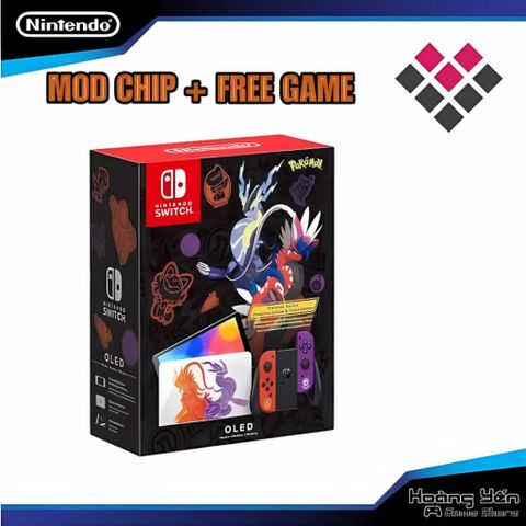 Máy Nintendo Switch Oled Mod Chip Hack phiên bản Pokemon Scarlet&Violet Edition 