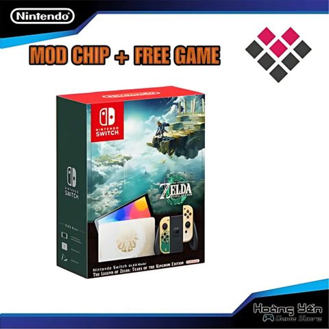  Máy Nintendo Switch Oled Mod Chip Hack phiên bản Zelda Tears Of The Kingdom Edition 