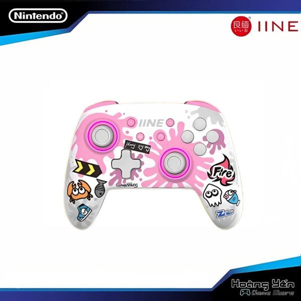  Tay cầm Nintendo Switch Pro Controller Splatoon Hồng IINE L708 