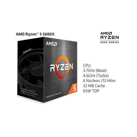  Bộ vi xử lý CPU AMD Ryzen 5 5600X Nguyên Seal Fullbox (3.7GHz Boost 4.6GHz | 6 Nhân 12 Luồng | 32MB Cache ) 