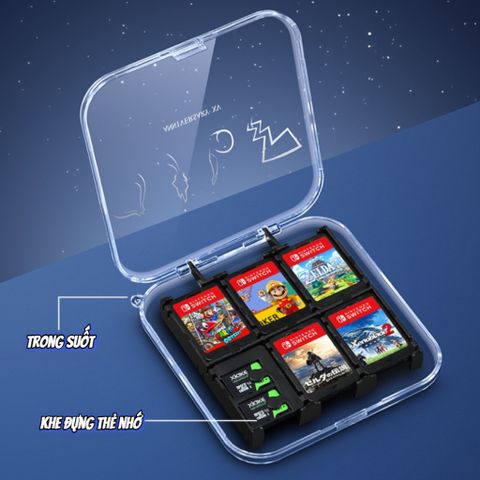  Hộp đựng băng game Nintendo Switch Oled trong suốt 