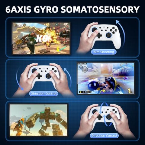  Tay Cầm Chơi Game Bluetooth Không Dây Samurai Cho Nintendo Switch IINE L617 Đen và IINE L856 trắng 