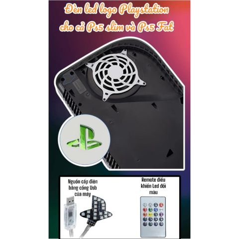  Đèn Led Logo Playstation cho máy Ps5 Slim và Ps5 Fat 