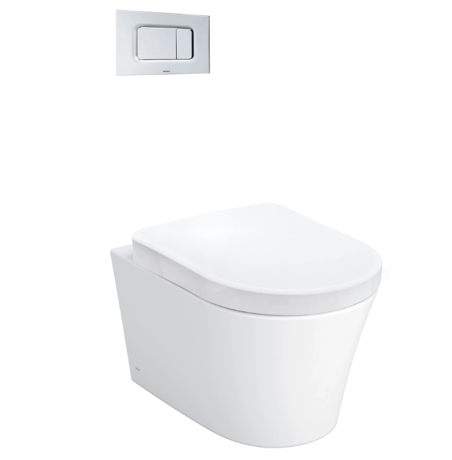 CW553/TC384CVK/WH172A/MB170P#SS Bàn cầu treo tường kèm nắp đóng êm