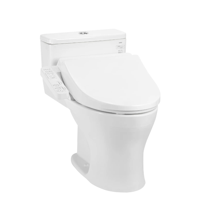 MS855DW18 Bàn cầu một khối kèm nắp rửa điện tử WASHLET dòng C2 cơ bản TCF23710AAA