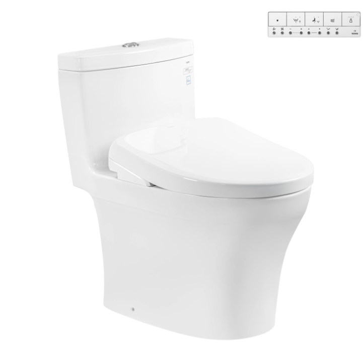 MS889CDRW23 Bàn cầu 1 khối kèm nắp rửa điện tử WASHLET dòng S7 – TCF47360GAA