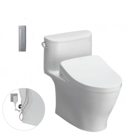MS887RW11 Bàn cầu một khối kèm nắp rửa điện tử WASHLET dòng S7