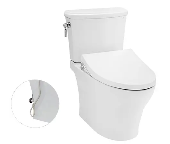 CS986GE4 Bàn cầu hai khối, nắp đóng êm kèm vòi rửa nước lạnh TCW1211A
