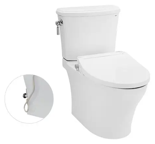 CS986GE2 Bàn cầu hai khối, nắp đóng êm kèm vòi rửa nước lạnh TCW07S