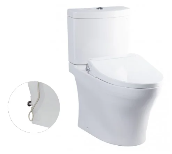 CS769DRE2 Bàn cầu hai khối, nắp đóng êm kèm vòi rửa nước lạnh TCW07S