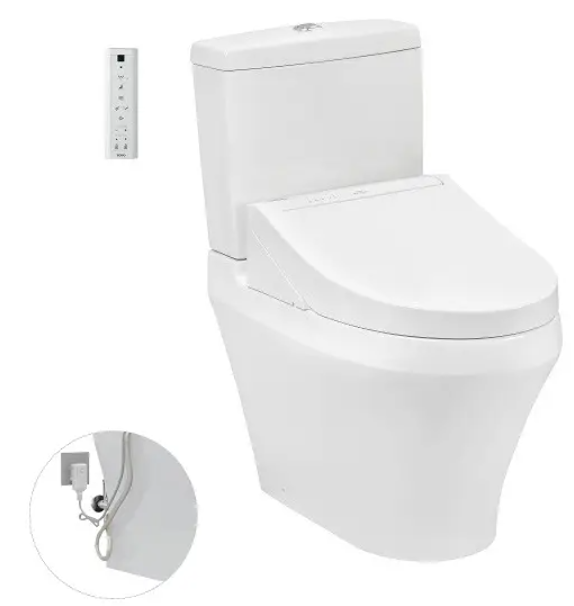 CS948DW14 Bàn cầu hai khối kèm nắp rửa điện tử WASHLET dòng C5