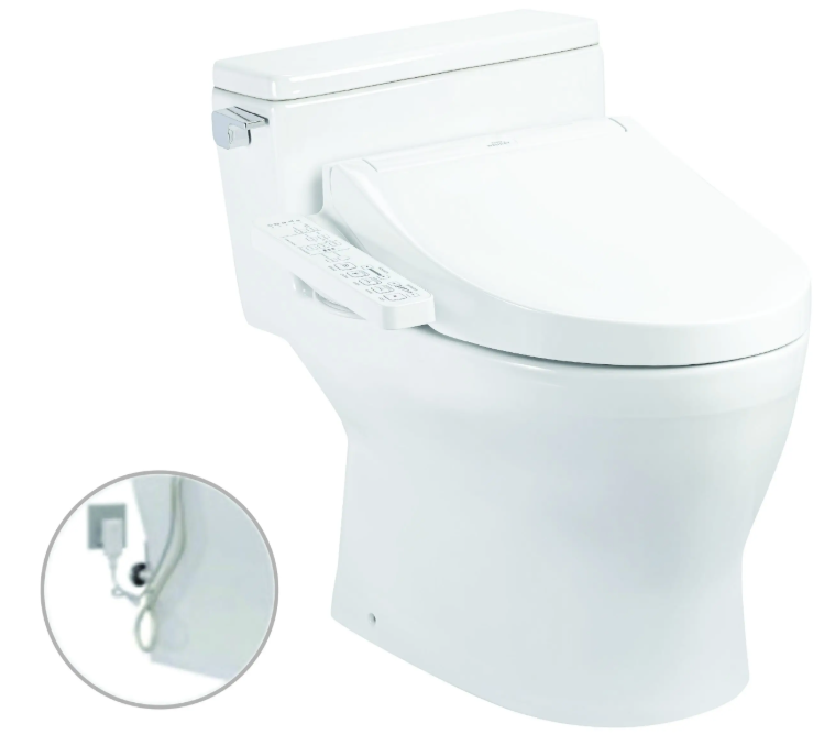 MS188VKW16/T53P100VR Bàn cầu 1 khối kết hợp nắp rửa điện tử WASHLET dòng C2