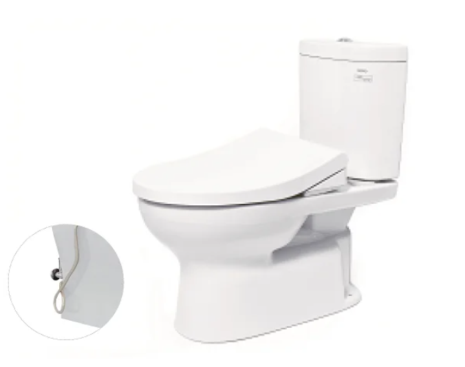 CS325DRE4 Bàn cầu hai khối, nắp đóng êm kèm vòi rửa nước lạnh TCW1211A