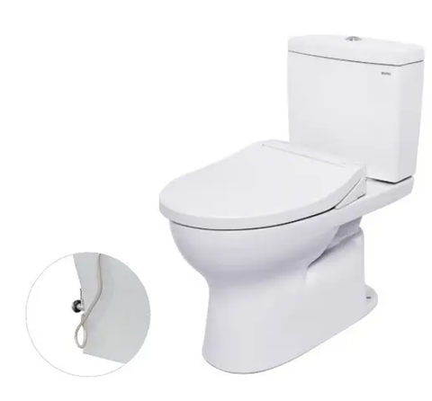  CS320DRE2 Bàn cầu toilet hai khối, nắp đóng êm kèm vòi rửa nước lạnh TCW07S 