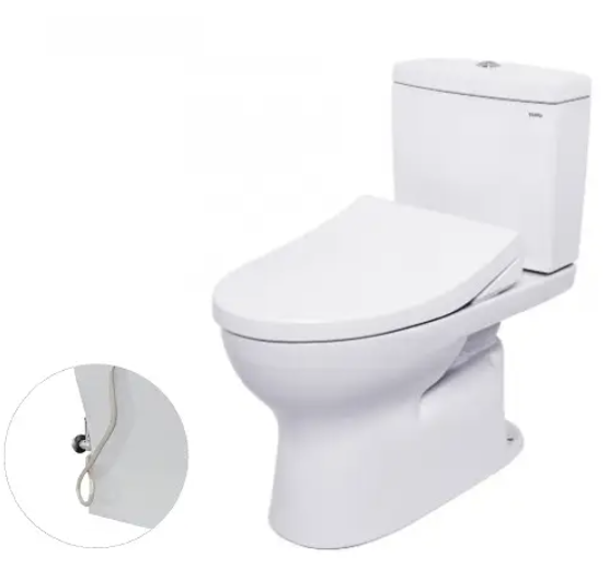 CS320DRE4 Bàn cầu hai khối, nắp đóng êm kèm vòi rửa nước lạnh TCW1211A