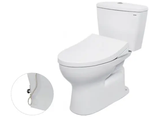  CS300DRE4 Bàn cầu hai khối, nắp đóng êm kèm vòi rửa nước lạnh TCW1211A 