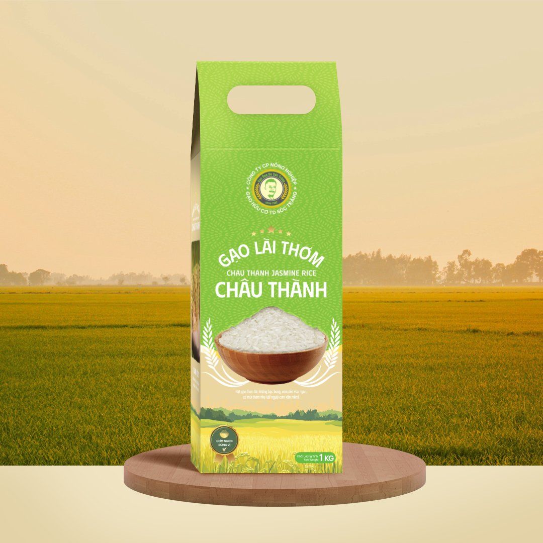  GẠO LÀI THƠM - CHÂU THÀNH/CHAU THANH JASMINE RICE 1KG - 100% SẢN XUẤT TẠI SÓC TRĂNG 