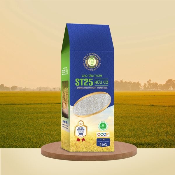  GẠO TẤM THƠM ST25 HỮU CƠ / ORGANIC ST25 FRAGRANT BROKEN RICE 1KG - 100% SẢN XUẤT TẠI SÓC TRĂNG 
