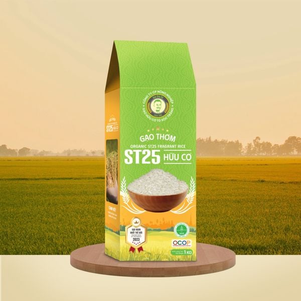  GẠO THƠM ST25 HỮU CƠ / ORGANIC ST25 FRAGRANT RICE 1KG - 100% SẢN XUẤT TẠI SÓC TRĂNG 