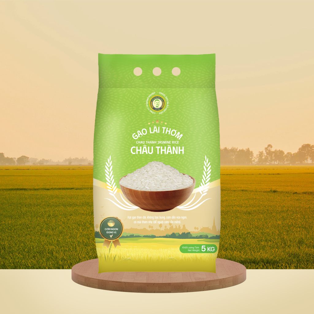 GẠO LÀI THƠM - CHÂU THÀNH/CHAU THANH JASMINE RICE 5KG - 100% SẢN XUẤT TẠI SÓC TRĂNG 