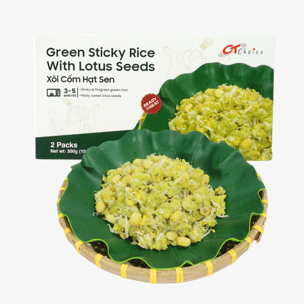  Xôi Cốm Sen Dừa - Green Sticky Rice With Lotus Seeds 
