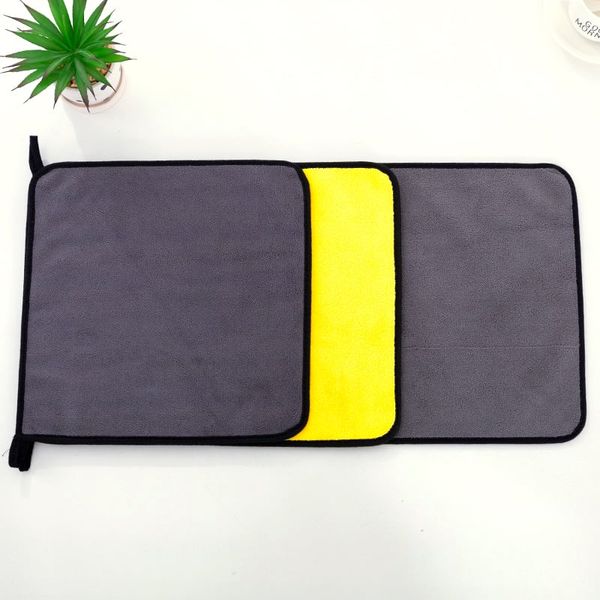 Khăn Lau Ô Tô Xe Hơi Đa Năng Màu Vàng 2 Lớp Cao Cấp, Chất Liệu Microfiber , Siêu sạch, Không Đổ Lông, Thấm Hút Tốt 30x30