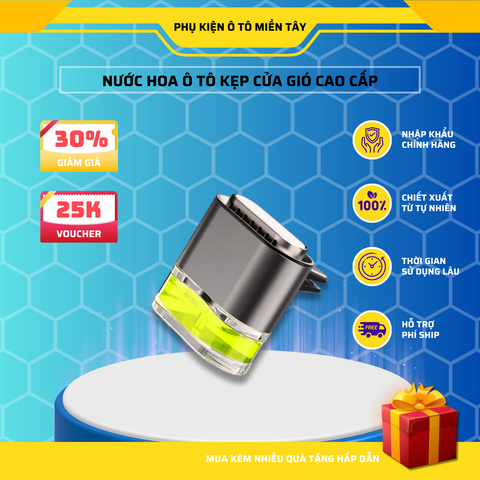 Nước Hoa Ô Tô Cao Cấp Nhập Khẩu Kẹp Cửa Gió Điều Hòa Xe Hơi Hương Thơm Khử Mùi Xe