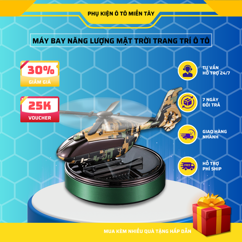 Nước Hoa Ô Tô Năng Lượng Mặt Trời Mô Hình Máy Bay Trực Thăng, Khuếch Tán Hương Thơm, Trang Trí Ô tô