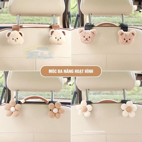 Móc Treo Đồ Trên Ô Tô, Xe Hơi Hoạt Hình Gấu Bông Dễ Thương
